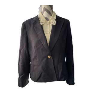 Kasper Navy Blue Women's Pantsuit Blazer